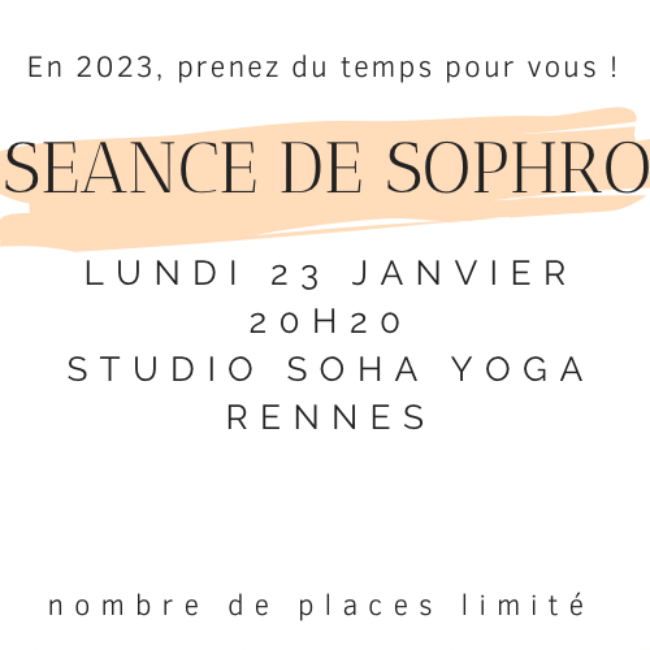 Le 23 janvier 2023, RDV au Studio Soha Yoga pour une séance collective de sophrologie